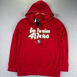 San Francisco 49ers Hoodie Sweatshirt Womens Small Red Bubble Logo Team Apparel